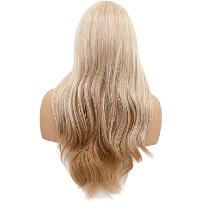 DILLARDS Rugelyss Long Wavy Strawberry Blonde Mixed Wigs For Women, Layered Synthetic Hair Wig With Bangs For Daily Party - Image 2